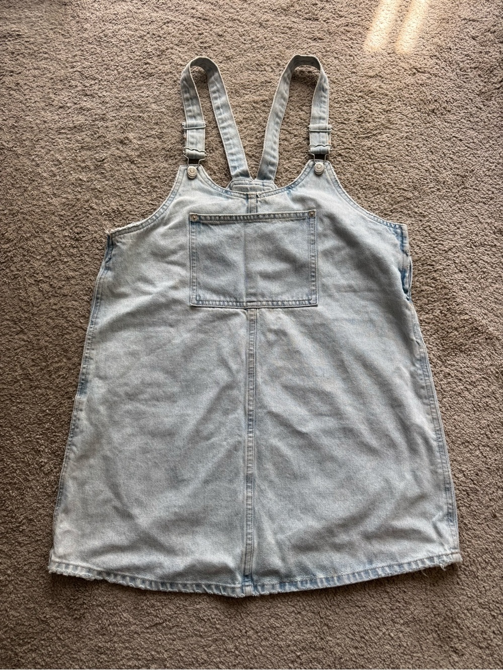 Light Wash Denim Overall Dress for Kids